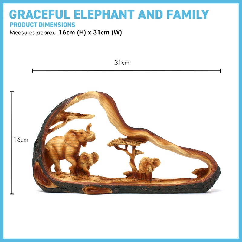 Thorness Free Standing Graceful Elephant and Family Decorative Ornament - Image 4